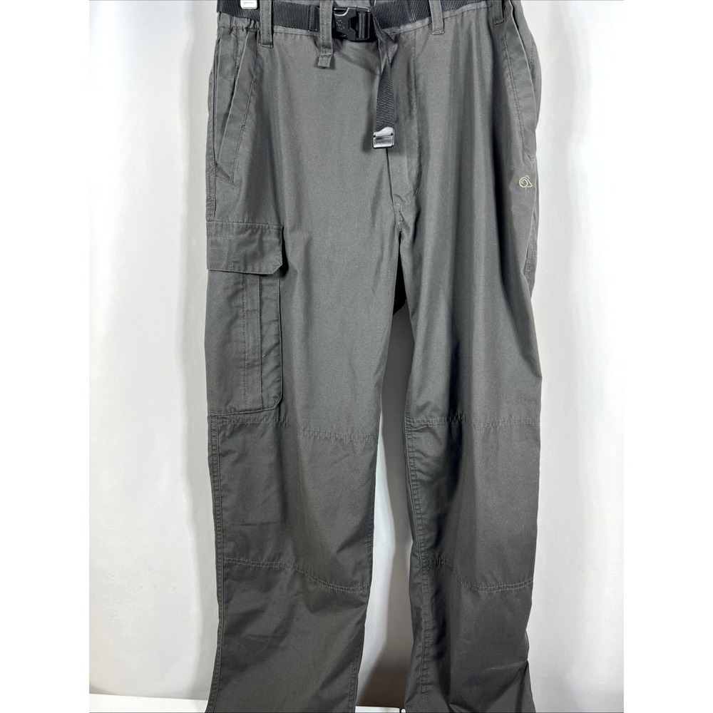 Craghoppers Kiwi Mens Gray Hiking Cargo Utility Outdoor Belted Pants Size 29